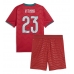 Portugal Vitinha #23 Barnkläder Hemma matchtröja till baby VM 2026 Kortärmad (+ Korta byxor) Billigt